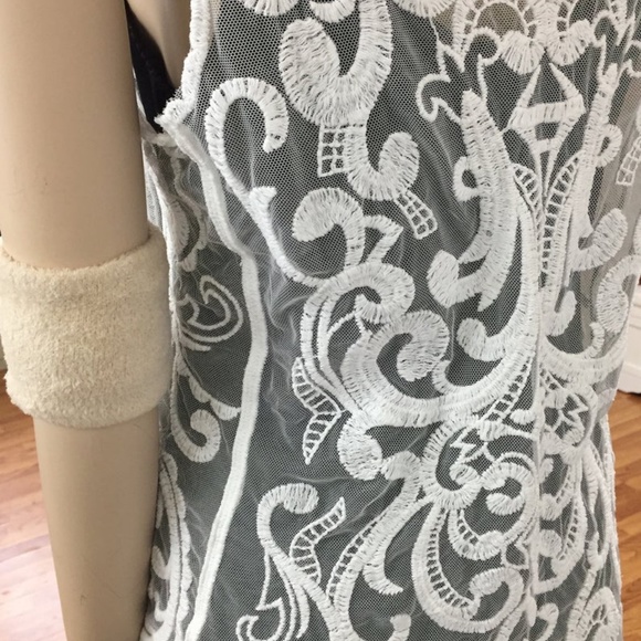 Vintage Lace Tank, Sheer Lace, White Tank - Picture 8 of 10